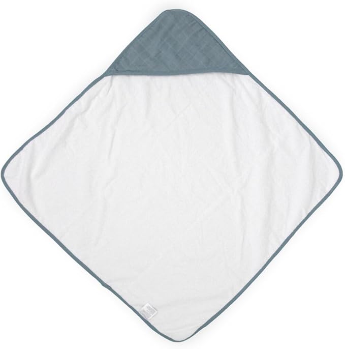 Little Unicorn Premium Infant Hooded Bath Towel| Soft & Absorbent Cotton & Terry Fabric for Newborns (Sea)