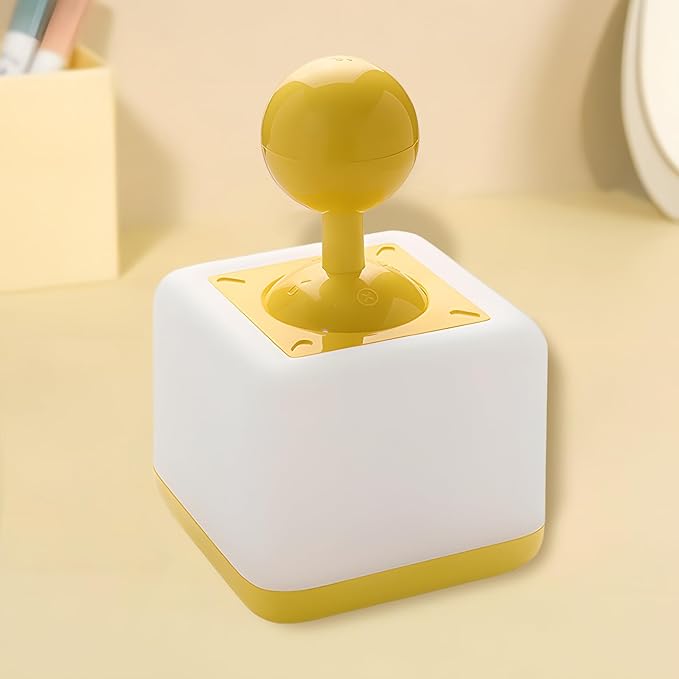 Night Light Lamp Rocker Night Light, 2-Speed Timer Bedside Night Lamp Rechargeable USB Lamp Side Table Light Night Rising Lamp LED Companion Light (Rocker Yellow)