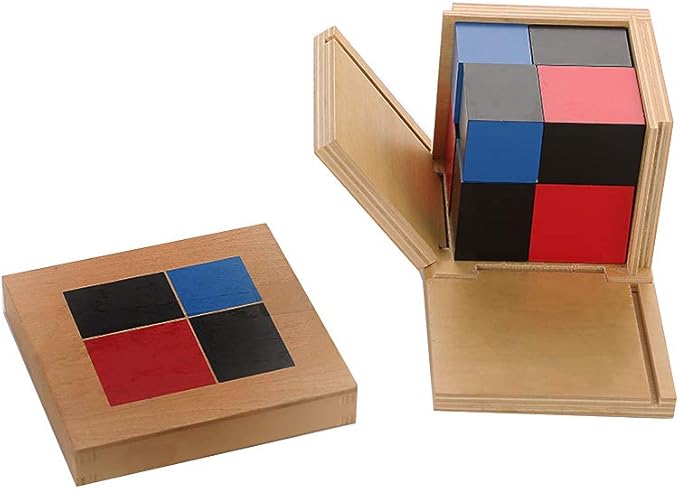 Montessori Math Materials for Preschool Early Learning Tool Toys (Binomial Cube)