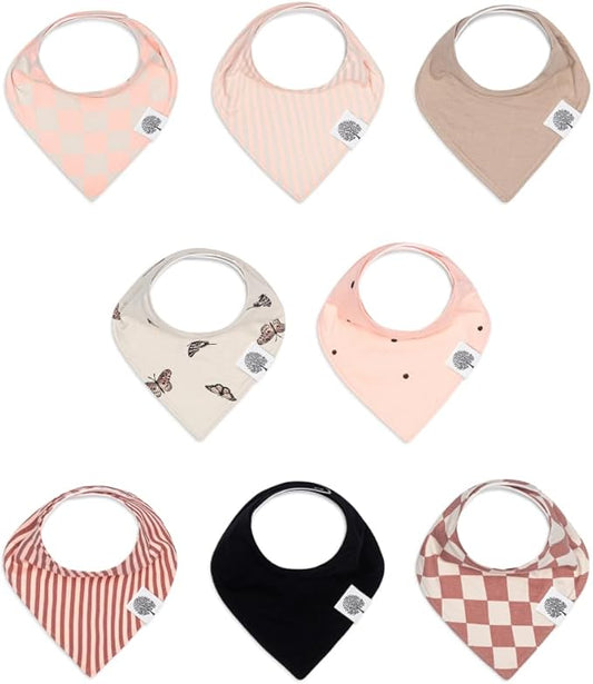 Parker Baby Bandana Drool Bibs 8 Pack Baby Bibs for Boys, Girls, Unisex - Soft & Stylish Teething Bibs for Babies
