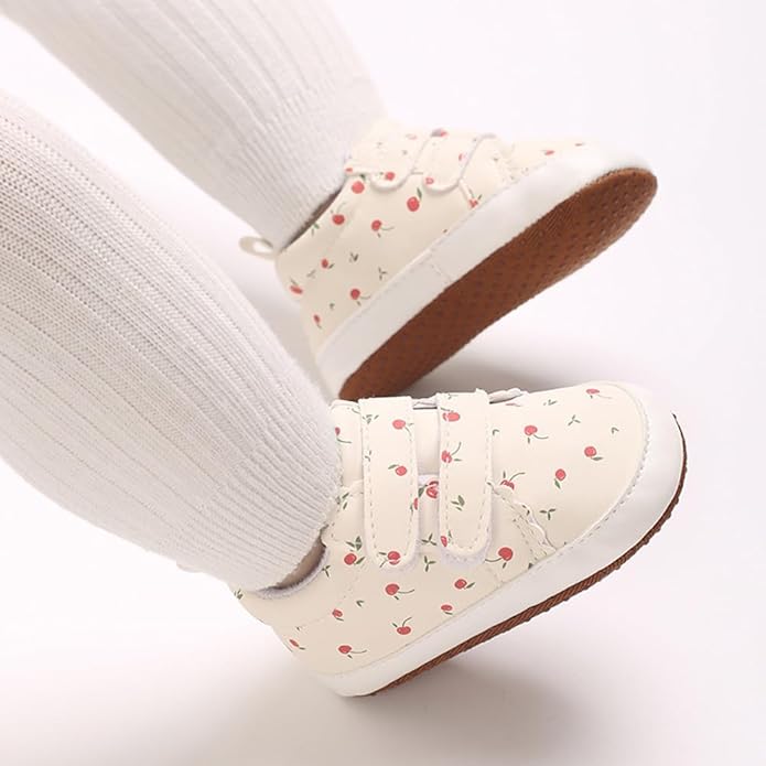 2Pairs Baby Shoes,Boys Girls Non-Slip Rubber Sole Sneakers,Unisex Infant Soft Lightweight First Walking Crib Shoes