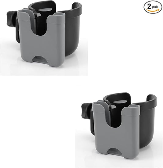 Accmor Stroller Cup Holder with Phone Holder, Bike Cup Holder, Universal Cup Holder for Uppababy Nuna Doona Strollers, 2-in-1 Cup Phone Holder for Stroller, Bike, Wheelchair, Walker, Scooter