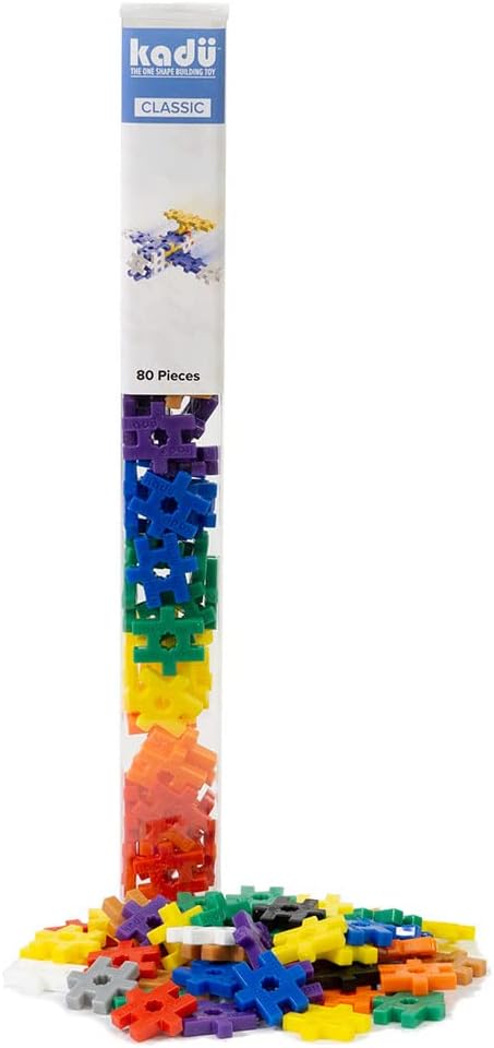 KADU Classic 80 Piece Classic Set - STEM/STEAM Building + Construction Toy, for Open + Imaginative Play