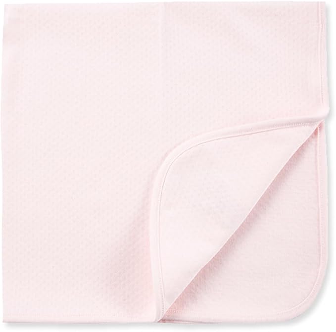 Little Me Unisex Baby Swaddling Receiving Blankets, Pink Sweet Bear, 30 x 27 Inches