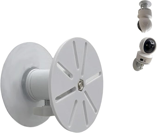 Baby Monitor Wall-Mounted Bracket for Battery-Powered Security Cameras, with Standard 1/4" Threaded Connection, Wall Sticker Installation White (Wall Stickers+3.1in Adapter)