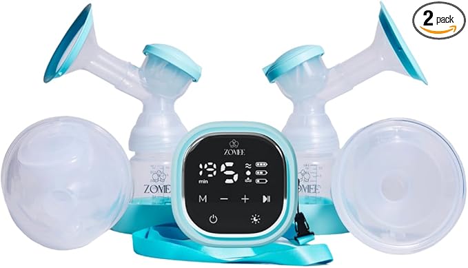 Zomee Z2 Double Electric Breast Pump, Portable, Hands Free Pumping Hospital Grade 3 Modes,19 Suctions,‎ Wearable Breast Pump Including; Silicone Hands Free Collection Cups 8 OZ