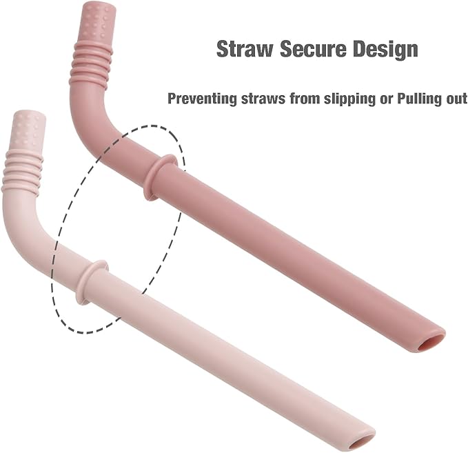 PandaEar 2 Silicone Suction Plate with 2 Tiny Sippy Cup and 2 Spoon 2 Fork for Self-Feeding, Divided Toddler Plate, 100% Silicone Baby Food Plate, BPA Free, 8 Pcs Silicone Baby Feeding Set