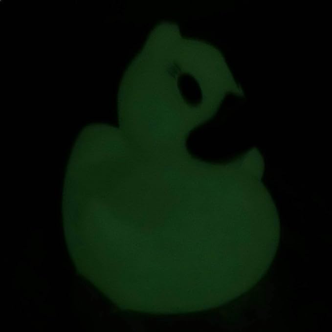 3" Glow in The Dark Rubber Duck [Sealed Hole, Floats Upright] - Baby Safe Bathtub Bathing Toy