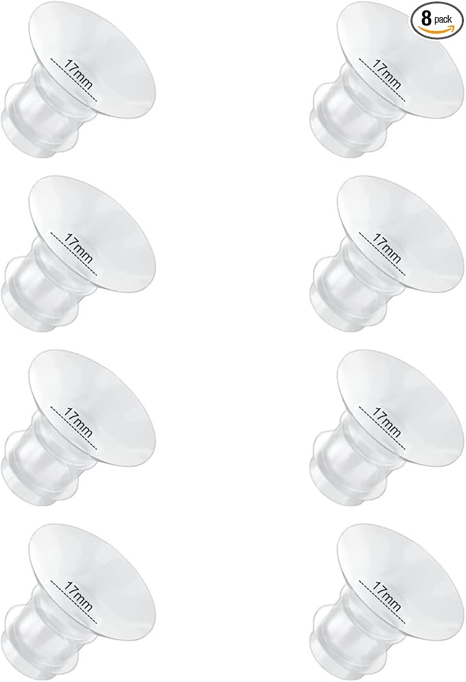 Flange Inserts 17mm 8PC Compatible with Momcozy S12 pro/S9 pro/S9/S10/S12/Medela/TSRETE/Spectra/Bellababy etc 24mm Wearable Breast Pump, Reduce 24mm Tunnel Down to Correct Size