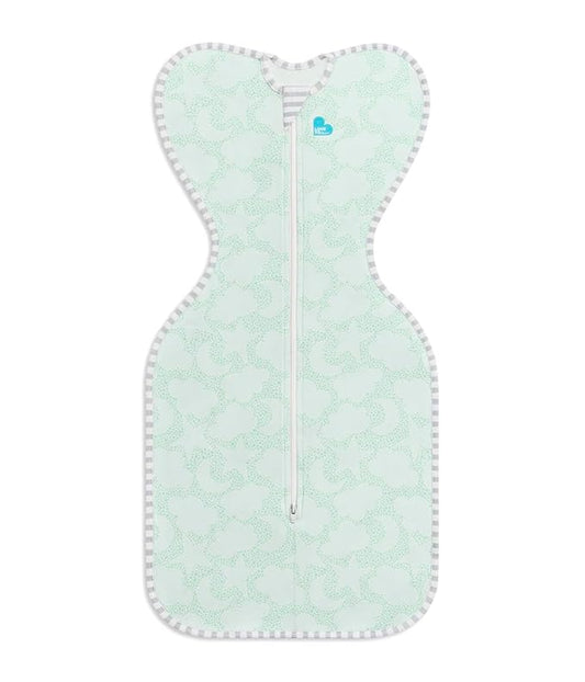 Love to Dream Organic Cotton Swaddle, Baby Sleep Sack, Swaddle Up Self-Soothing Swaddles for Newborns, Get Longer Sleeps, Snug Fit Helps Calm Startle Reflex, 1.0 TOG Sleep Sack, Mint Celestial Dot