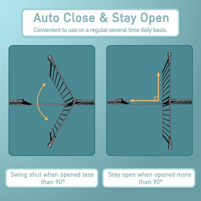 Fairy Baby Extra Tall Baby Gate Stand 38" Tall, 70.9"-76.3" Extra Wide Large Safety Child Gates for Doorway, Metal Auto Close Dog Gate for House, Stair Gates for Kids or Pets No Drilling, Black