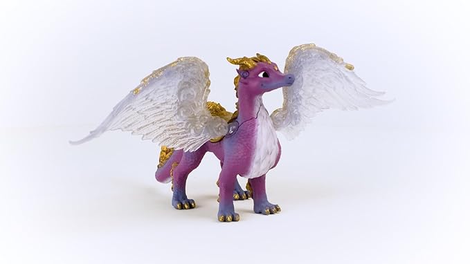 Schleich Bayala - 7" Nightsky Dragon Figurine Toy with Moveable Wings - Cute Fantasy Fairy Animal Figure for Girls and Boys - Purple Wyvern Mythical Creature for Imaginative Play - Kids Age 5+ | 70762