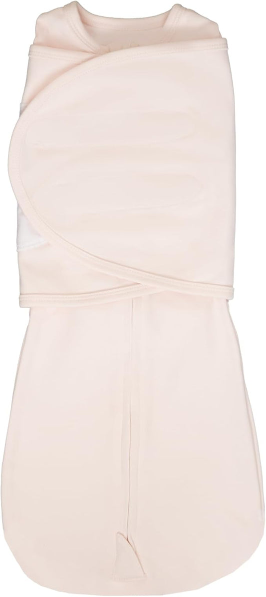 LullaBaby "Double Dream Swaddle: Exclusive Dual Wing Design, Pediatrician-Endorsed, Ultra-Soft Cotton, 0-2 Months, 6-14 lbs - Primrose Pink