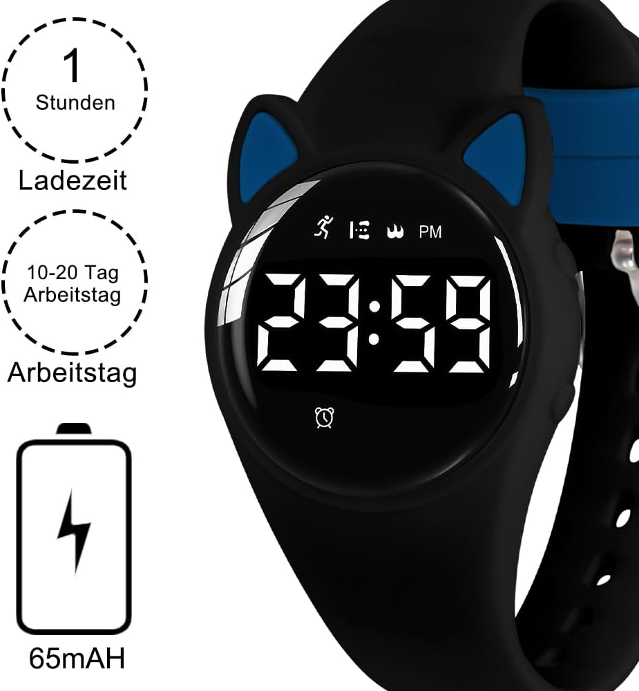 Kids Watches for Girls Boys Digital Sport Watch with Step Counter Pedometer Vibration Alarm Clock, No App Waterproof Fitness Tracker Kids Watch Boys Girls Teens Students Ages 5-16