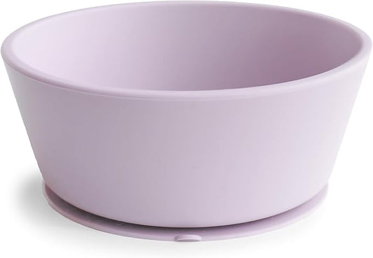 mushie Silicone Suction Bowl | BPA-Free Non-Slip Design (Soft Lilac)