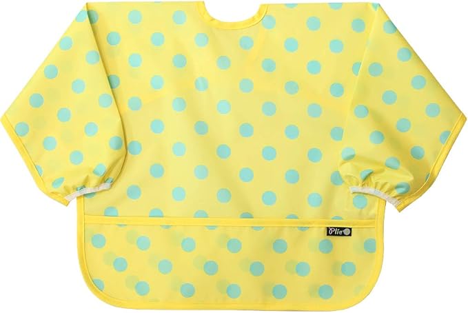 Long Sleeve Waterproof Bib for Toddlers – Feeding Smock for Baby Mealtime, Self-Feeding, Painting & Messy Play, BPA-Free