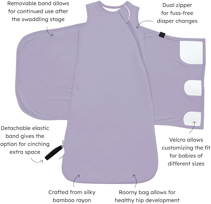 KYTE BABY Unisex Rayon Made from Bamboo Sleep Bag Swaddler for Babies, 1.0 Tog