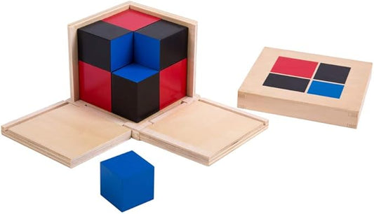 Montessori Math Materials for Preschool Early Learning Tool Toys (Binomial Cube)