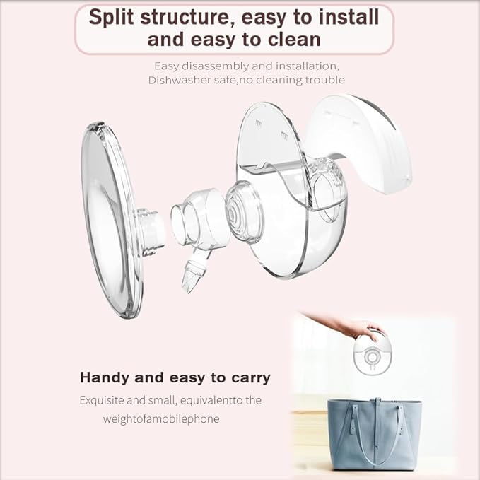 Wearable Breastfeeding Pump,4 Modes & 12 Levels,Hands Free Breast Pump,Memory Function,Electric Breast Pump,Strong Suction,Rechargeable, Double-Sealed Flange Sizes (19/21/24mm) (White 1 Pack)