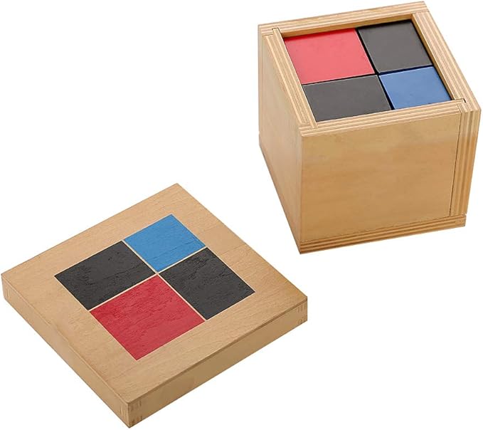 Montessori Math Materials for Preschool Early Learning Tool Toys (Binomial Cube)