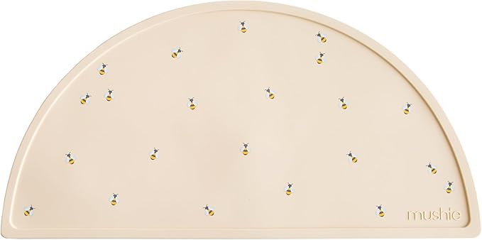 mushie Silicone Placemat for Kids | BPA-Free Non-Slip Design (Bees)