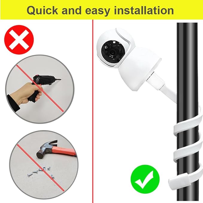 GUCHO Baby Monitor Mount for Crib, Compatible with HelloBaby HB65/HB40/HB6550/HB66/HB6339/HB6550 Pro,Infant Optics DXR-8/8 Pro,OKAIDI,Nanit Pro,Baby Monitor Flex Holder,Universal Baby Monitor Stand