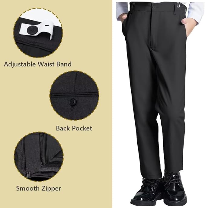 Boys Suit 3 Piece Ring Bearer Suit Kids Formal Jacket Vest Pants Suits Wedding Outfit for Party Prom Tuxedo