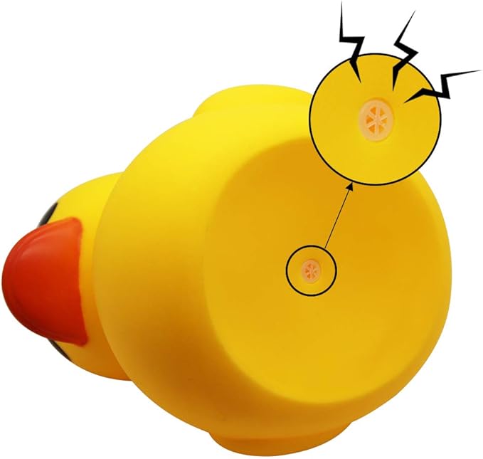 Happy Trees Duck Bath Toy Large Bath Duck Squeak Rubber Duck Baby Shower, 7 Inches