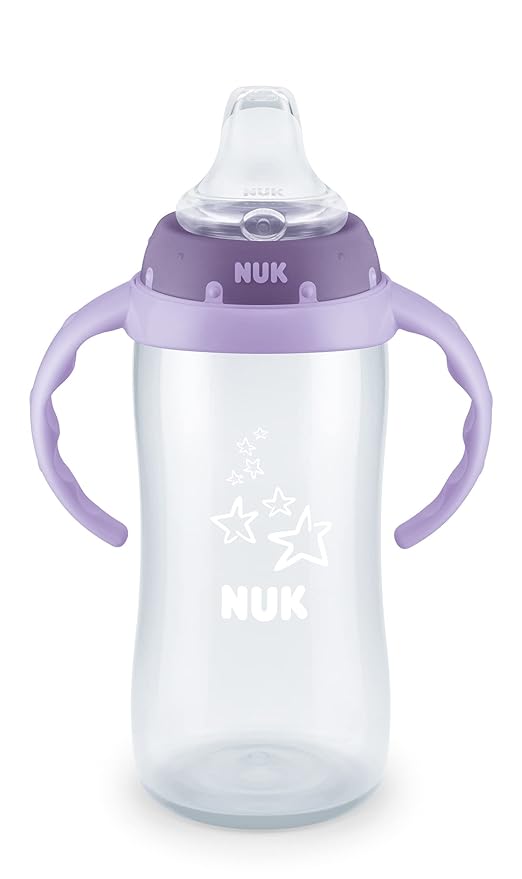 NUK Large Learner Tritan Cup, 10 oz, 8+ Months – BPA Free, Spill Proof Sippy Cup (Pack of 12)