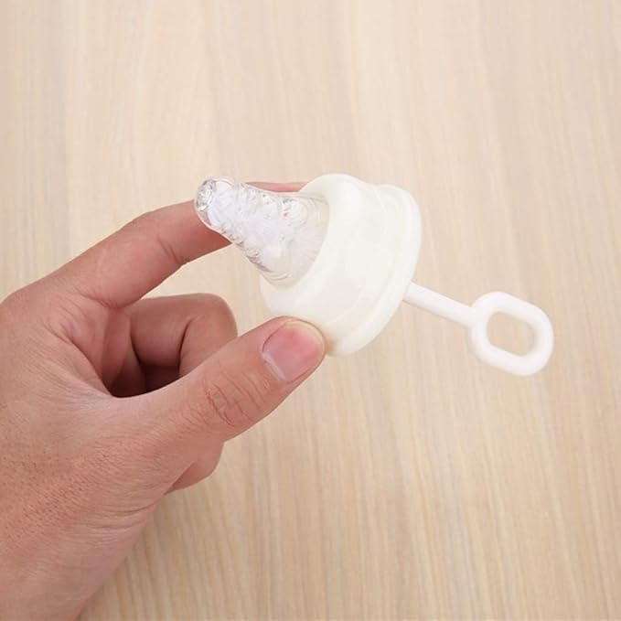 5 Pcs White Pacifier Cleaning Set,Nipple Cleaner Nipples Brush Cleaning Tools Professional Bristle High Density Pacifier Soother Accessories,Bottle-Feeding