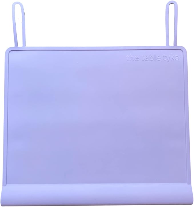 The Table Tyke Silicone Placemats for Toddlers with Patented Edge Bumper | Kids Placemats Non Slip Travel Ready | Baby Placemat BPA Free for Restaurant Dining Table | Lilac