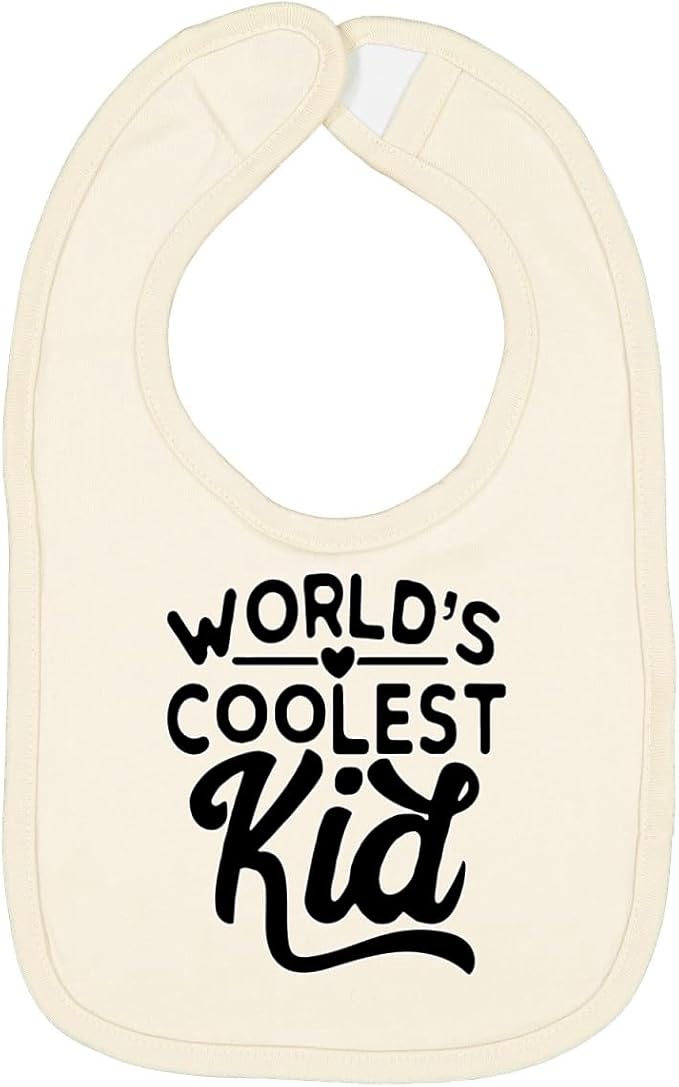 World's Coolest Kid Funny Cute Humor Infant Premium Jersey Baby Bib