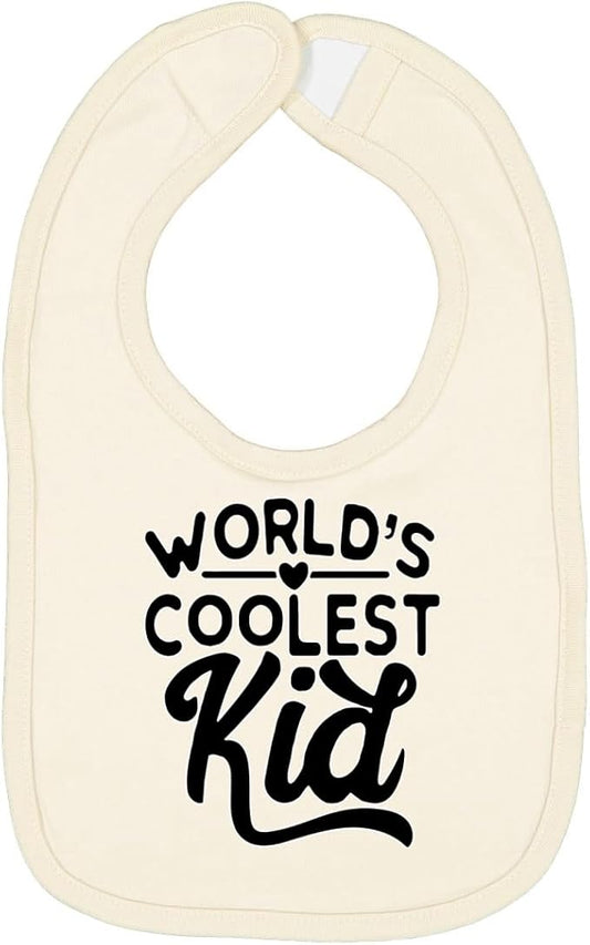 World's Coolest Kid Funny Cute Humor Infant Premium Jersey Baby Bib