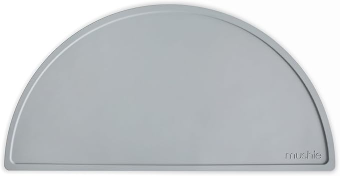 mushie Silicone Placemat for Kids | BPA-Free Non-Slip Design (Stone)