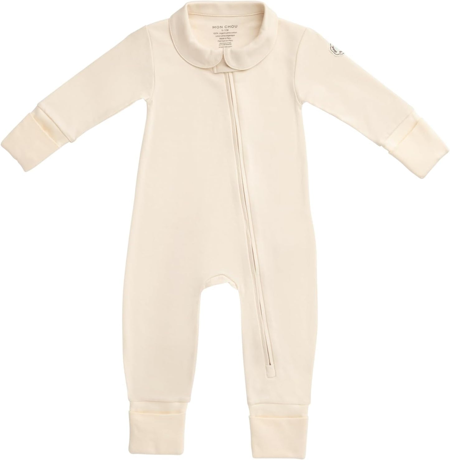 MON CHOU Convertible Footie Pajamas - Soft Organic Cotton Baby Pajamas - 100% Pima Cotton PJ’s & Luxury Newborn Sleepers