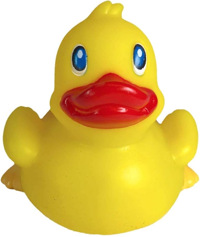 3" Classic Rubber Duck [Sealed Hole, Floats Upright] - Baby Safe Bathtub Bathing Toy