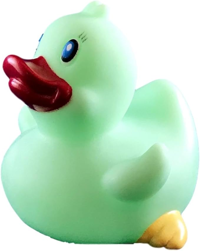 3" Glow in The Dark Rubber Duck [Sealed Hole, Floats Upright] - Baby Safe Bathtub Bathing Toy