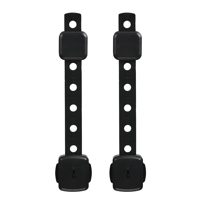 Fursafe&Q Cabinet Locks Baby Proofing, Baby Drawer Safety Locks -Adhesive Child Safety Lock Straps Adjustable Door Latch for Fridge Toilet Oven No Drill Furniture Kitchen Lock