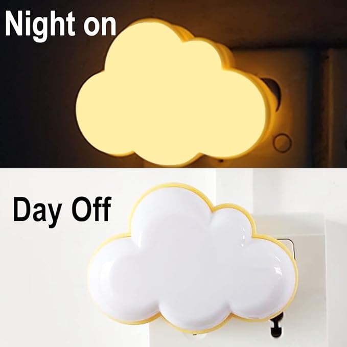 AUSAYE Sensor LED Night Light Plug-in Night Lights for Kids Adults, Cute Dream Lighting Wall Lamp Cloud NightLight for Bedroom Bathroom,Toilet,Stairs,Kitchen,Hallway Home Decor