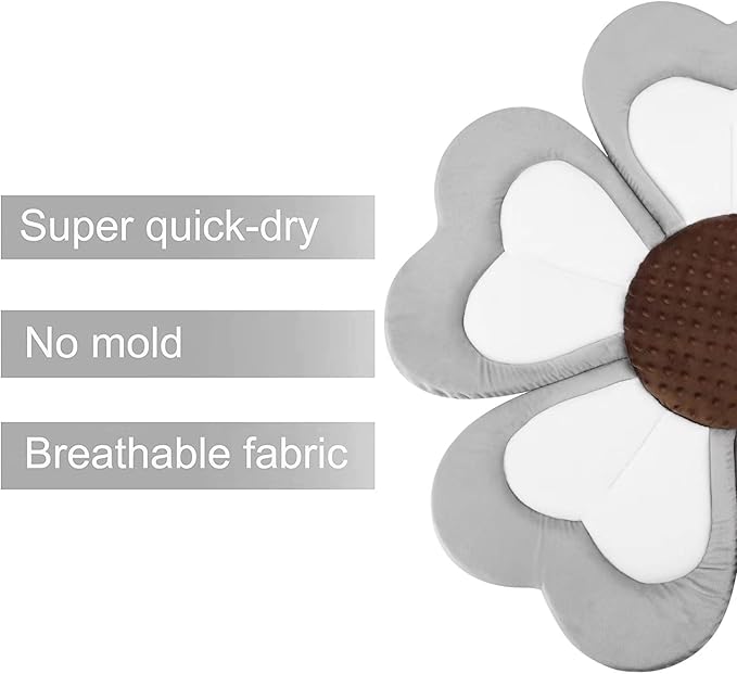 PandaEar Soft Baby Bath Flower for Sink Newborn, Portable Baby Bath Pad Bathtub Cushion, Safe Flower Tub Sink Bath Mat for Baby Infant