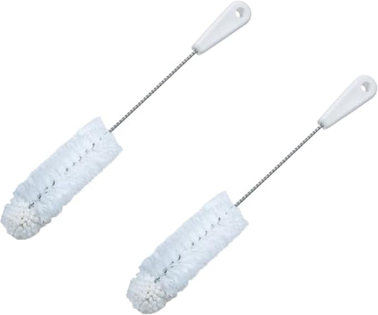 Brushtech Foam-Tipped Baby Bottle Brush, Pack of 2 - Durable & Soft Bristles & Foam Tip for Deep Bottle Cleaning - Made in USA, Cleaning Tools for Glass & Plastic Bottles