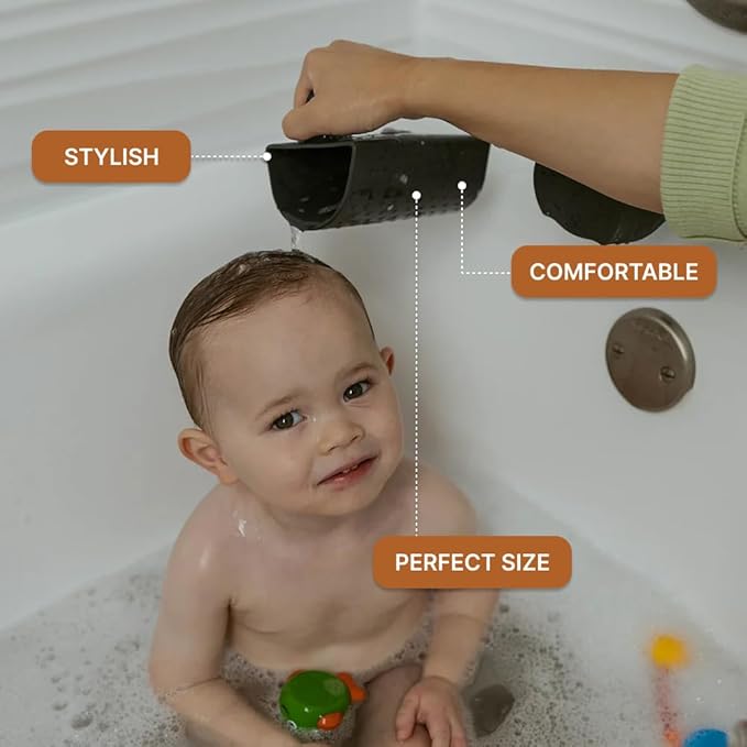 Parker Baby Bath Rinse Cup | BPA Free, Dishwasher Safe & Food Grade Bath Cup for Rinsing Hair | Holds 18oz | Quick-Dry, Sturdy & Perfect Size Baby Water Pourer in Neutral Colors