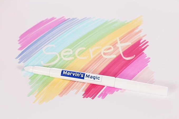 Marvin's Magic - Original x 25 Amazing Marker Pens - Color Changing Magic Pen Art - Create 3D Lettering or Write Secret Messages - Includes 25 Colour Changing Pens