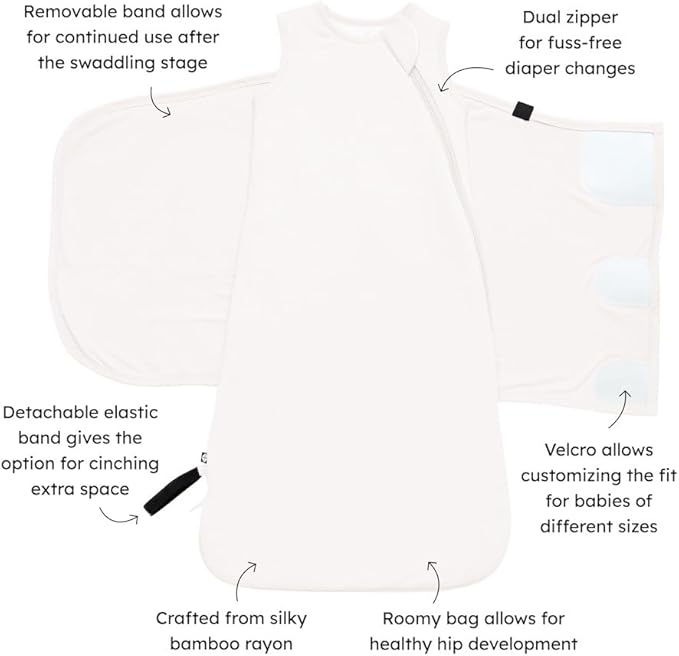 KYTE BABY Unisex Rayon Made from Bamboo Sleep Bag Swaddler for Babies, 1.0 Tog