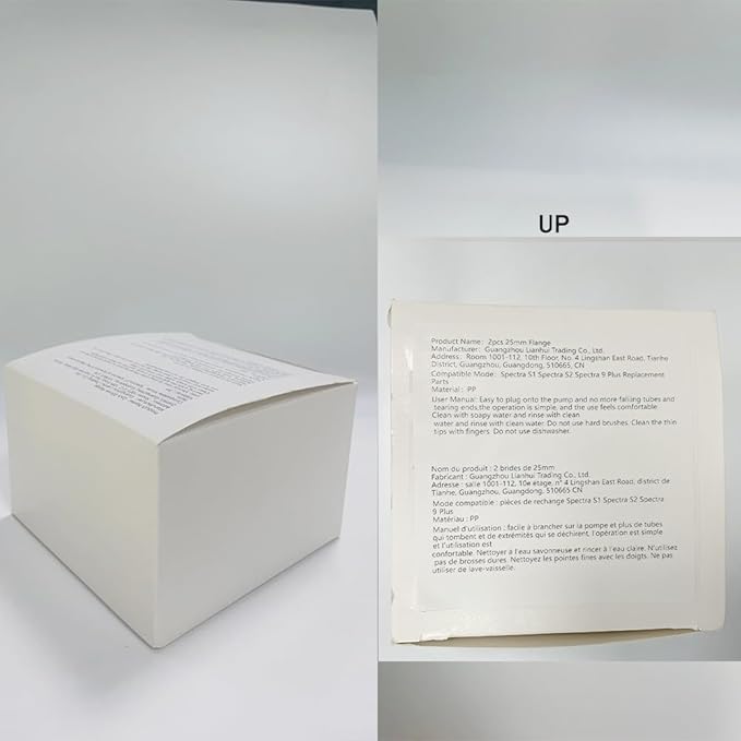 2pcs 25mm Flange Compatible with Spectra S1 S2 9 Plus Synergy Gold Ameda MYA Motif Luna Breast Pump, Replacement to Spectra Pump Parts, Breast Pump Shields 25mm Replace S1 S2 Parts