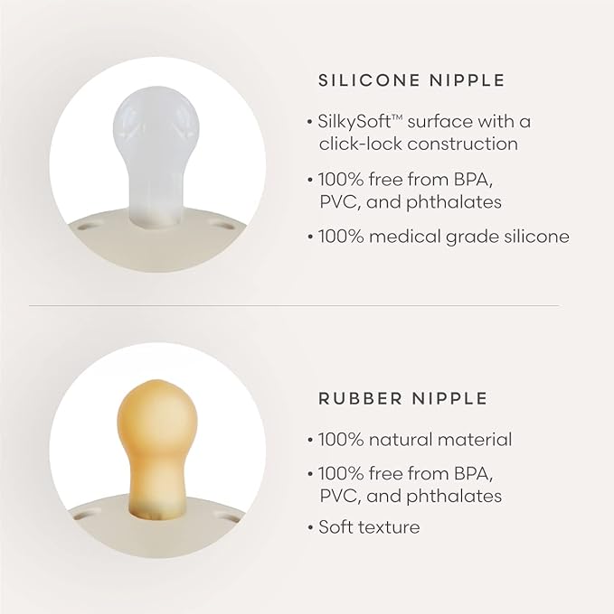 FRIGG Daisy SilkySoft Silicone Baby Pacifier | Made in Denmark | BPA-Free (Biscuit/Lily Pad, 0-6 Months)