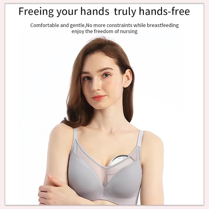 Wearable Breastfeeding Pump,4 Modes & 12 Levels,Hands Free Breast Pump,Memory Function,Electric Breast Pump,Strong Suction,Rechargeable, Double-Sealed Flange Sizes (19/21/24mm) (White 1 Pack)