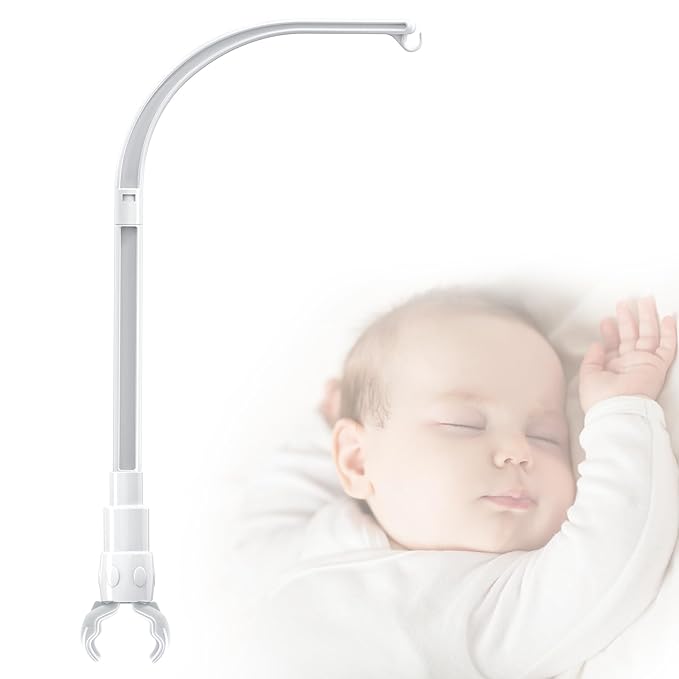 23 inches DIY Baby Crib Mobile Arm,Mobile arm for Crib,Nursery Mobile arm,Baby Mobile Hanger, The Claw Part Can be Adjusted Width，DIY Toy Decoration
