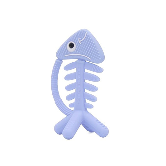 3in1 Infant Toys, Baby Teething Toys 0-3-6-12 Months, Teethers for Babies 3-6 6-12 Months for Teething Relief, Gift, Silicone,Sensory,Baby Toys 0-6 Months,USA Patent Pending,Fish Baby Blue