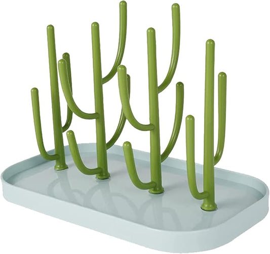 Baby Essentials,Bottle Drying Rack,Baby Bottle Drying Rack,Drying Rack for Kitchen Counter,Detachable Bottle Dryer Holder with Base.for Nipples,Cups,Pump Parts and Accessories(Green)